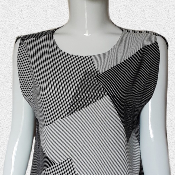 VERONIKA MAINE Patch Style Stripes Blouse - Picture 4 of 7